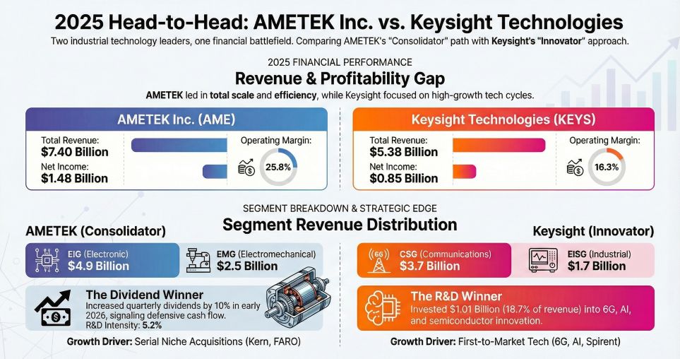  2025 Head-to-Head AMETEK Inc vs Keysight Technologies