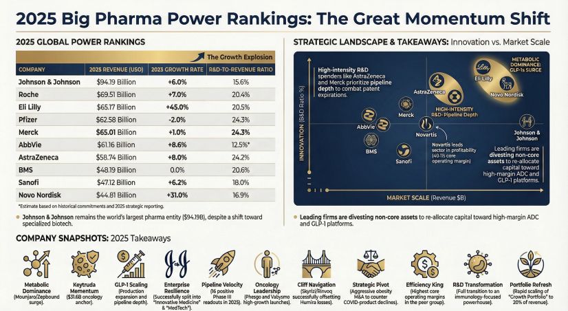 2025 Big Pharma Power Rankings The Great Momentum Shift