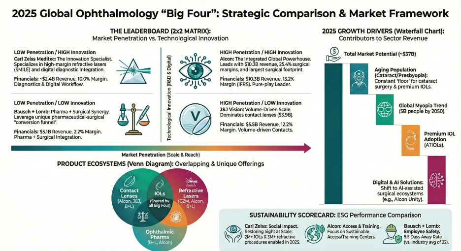 2025 Global Ophthalmology Big Four: Strategic Comparison & Market Framework
