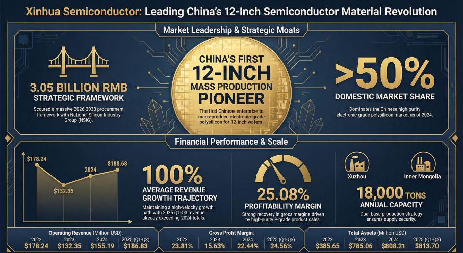 Xinhua Semiconductor: Leading China's 12-Inch Semiconductor Material Revolution