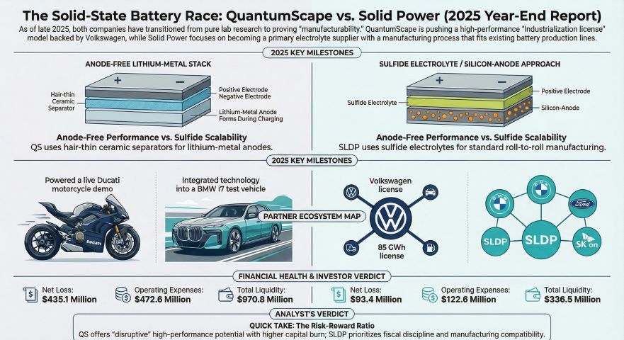 The Solid-State Battery Race QuantumScape vs Solid Power (2025 Year-End Report)
