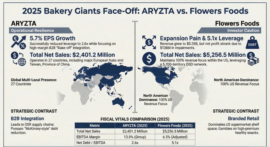 2025 Bakery Giants Face-Off: ARYZTA vs. Flowers Foods