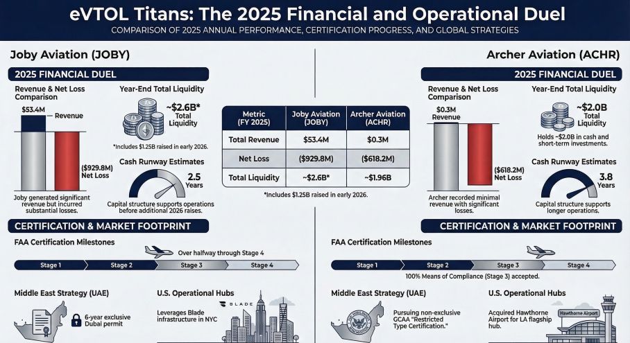 eVTOL Titans: The 2025 Financial and operational Duel