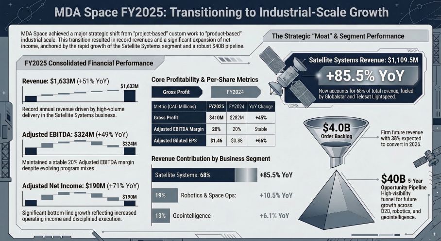 MDA Space FY2025: Transitioning to Industrial-Scale Growth