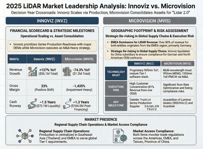 2025 LiDAR Market Leadership Analysis: Innoviz vs Microvision