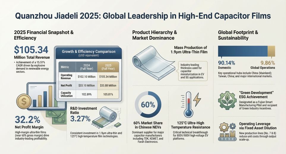 Quanzhou Jiadeli 2025: Clobal Leadership in High-End Capacitor Films