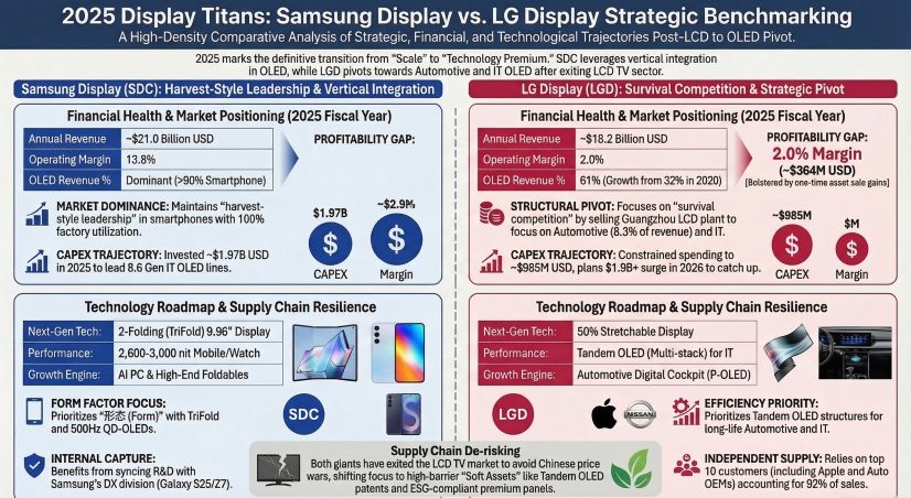 2025 Display Titans: Samsung Display vs LG Display Strategic Benchmarking
