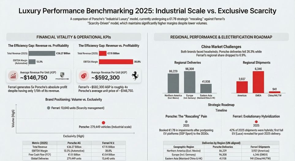 Luxury Performance Benchmarking 2025: Industrial Scale vs Exclusive Scarcity