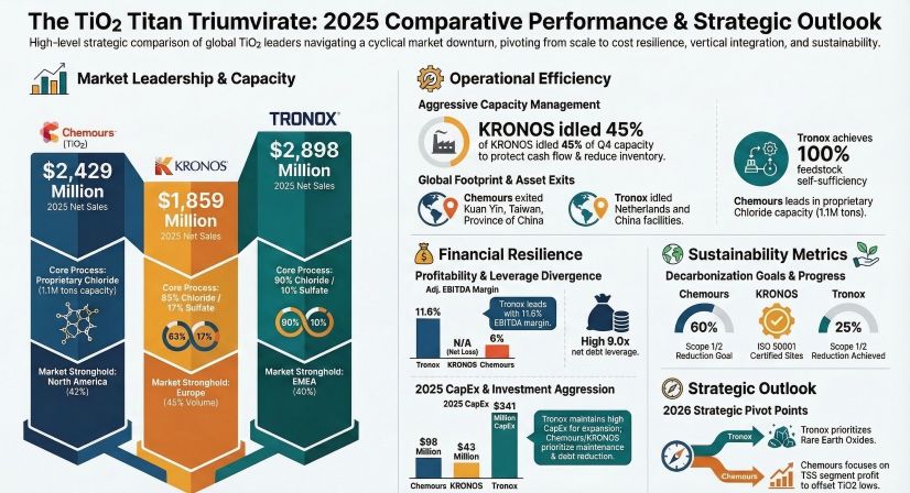 Figure The TiO2 Titan Triumvirate: 2025 Comparative Performance & Strategic Qutlook