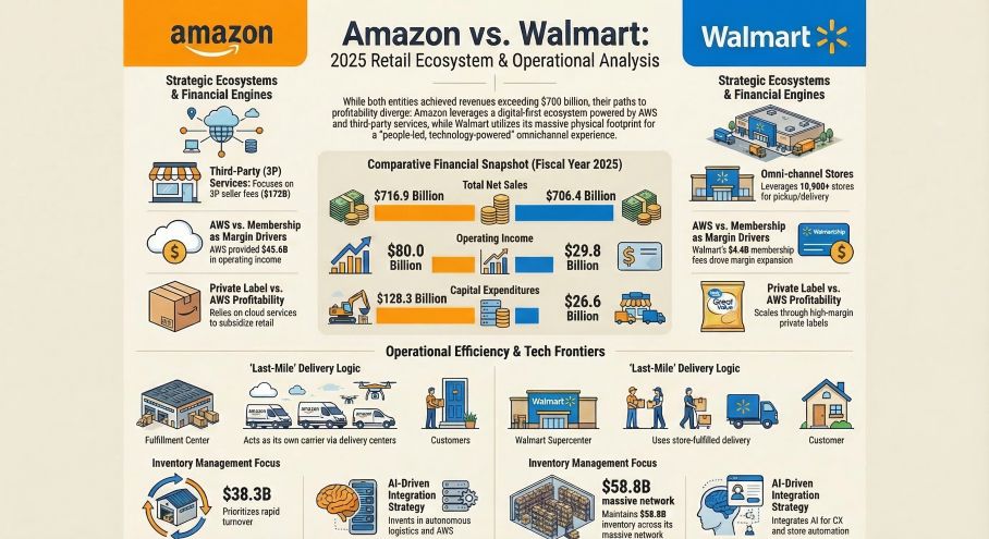 Amazon vs. Walmart: 2025 Retail Ecosystem & Operational Analysis