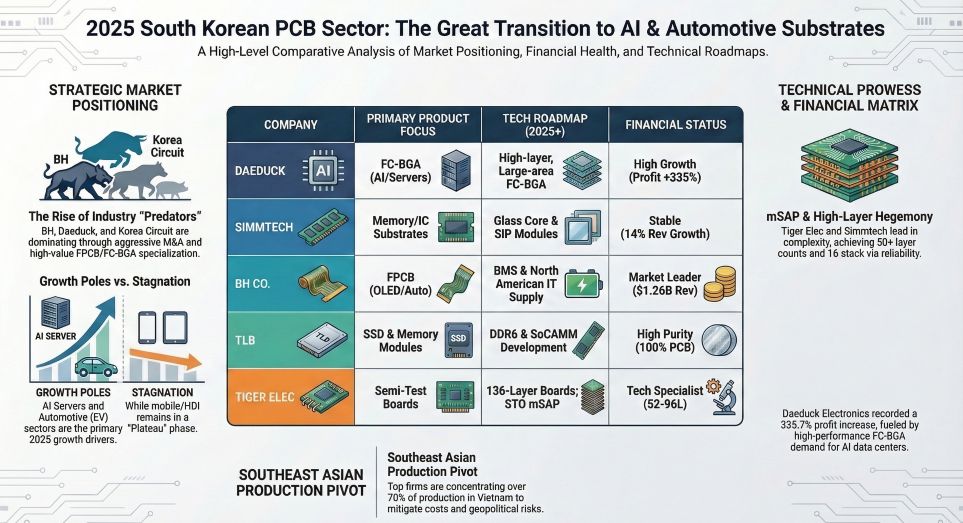 2025 South Korean PCB Sector: The Great Transition to Al & Automotive Substrates