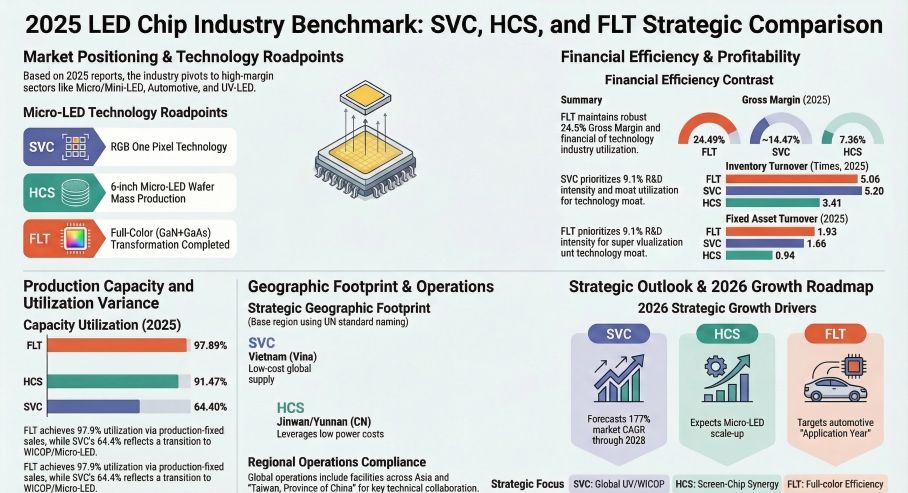 2025 LED Chip Industry Benchmark: SVC, HCS, and FLT Strategic Comparison
