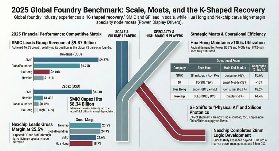 2025 Global Foundry Benchmark: Scale, Moats, and the K-Shaped Recovery