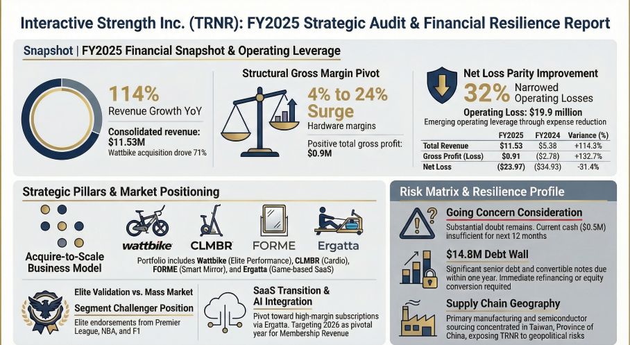 Interactive Strength Inc (TRNR): F2025 Strategic Audit & Financial Resilience Report