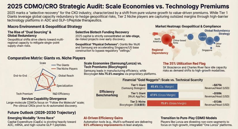 2025 CDMO-CRO Strategic Audit: Scale Economies vs Technology Premiums