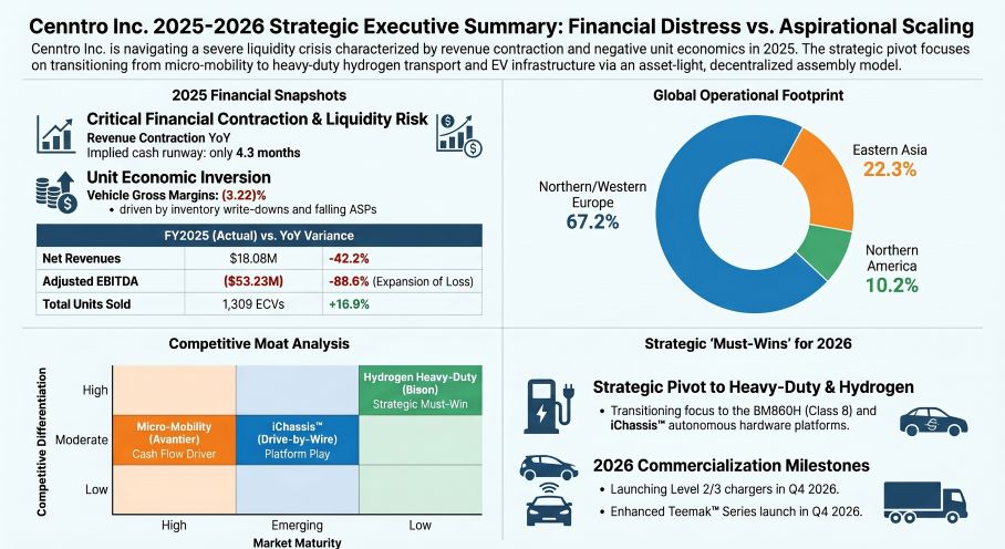 Cenntro Inc 2025-2026 Strategic Executive Summary Financial Distress vs Aspirational Scaling