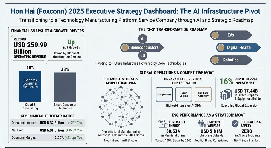 Hon Hai (Foxconn) 2025 Executive Strategy Dashboard: The Al Infrastructure Pivot