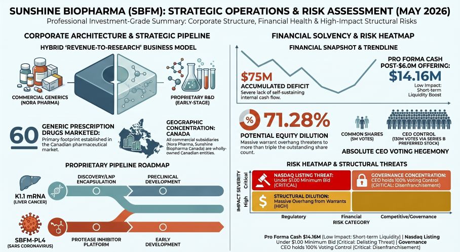 SUNSHINE BIOPHARMA (SBFM) :STRATEGIC OPERATIONS & RISK ASSESSMENT