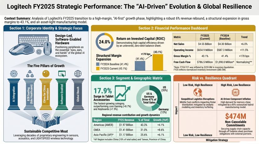 Logitech FY2025 Strategic Performance: The Al-Driven Evolution & Global Resilience