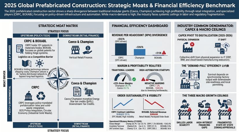 2025 Global Prefabricated Construction: Strategic Moats & Financial Efficiency Benchmark