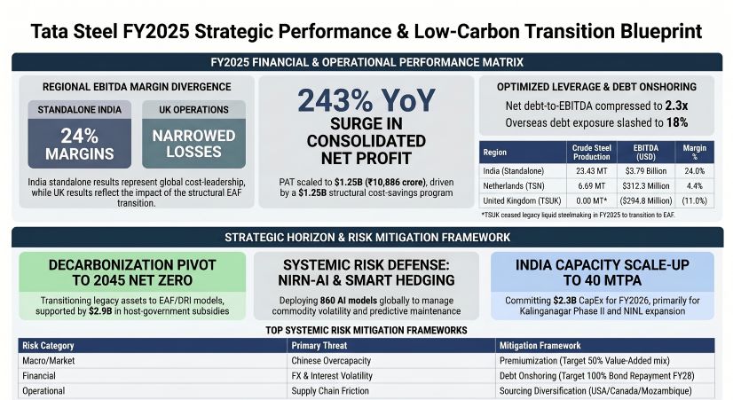 Tata Steel FY2025 Strategic Performance & Low-Carbon Transition Blueprint