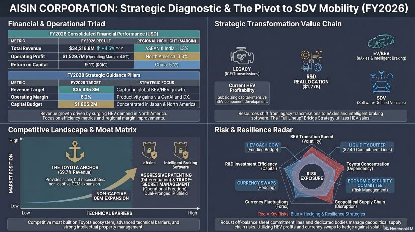 AISIN CORPORATlON: Strategic Diagnostic & The Pivot to SDV Mobility (FY2026)