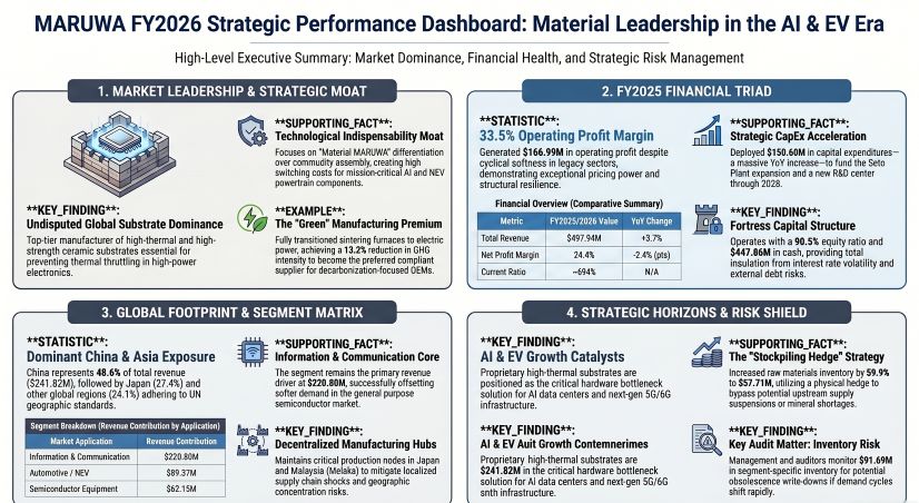 MARUWA FY2026 Strategic Performance Dashboard: Material Leadership in the Al & EV Era