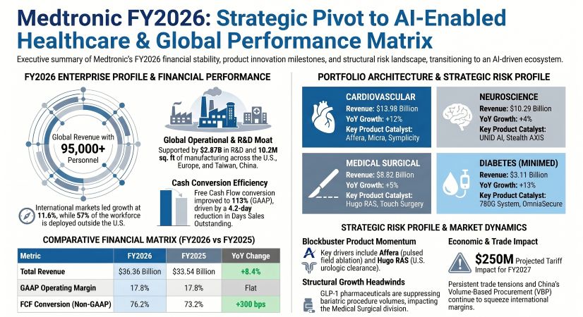 Medtronic FY2026 Strategic Pivot to Al-Enabled Healthcare & Global Performance Matrix