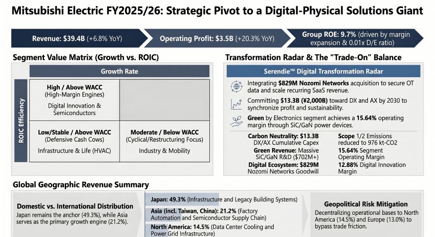 Mitsubishi Electric FY2025/26: Strategic Pivot to a Digital-Physical Solutions Giant