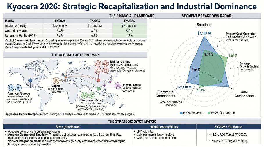 Kyocera 2026: Strategic Recapitalization and Industrial Dominance