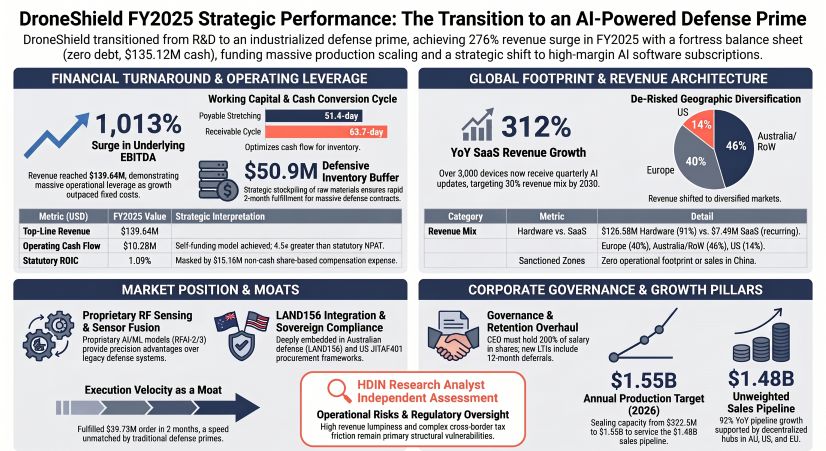 DroneShield FY2025 Strategic Performance: The Transition to an Al-Powered Defense Prime