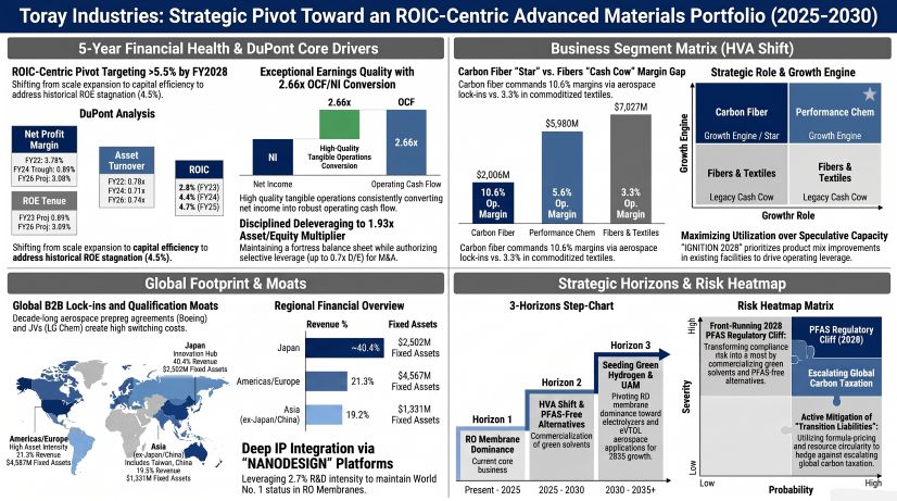 Toray Industries: Strategic Pivot Toward an ROlC-Centric Advanced Materials Portfolio (2025-2030)