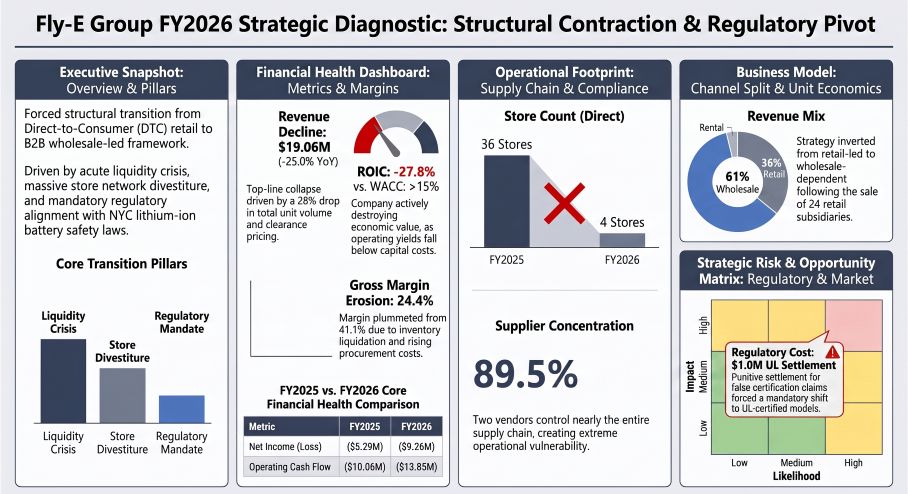 Fly-E Group FY2026 Strategic Diagnostic: Structural Contraction & Regulatory Pivot
