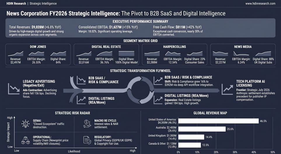 News Corporation FY2026 Strategic Intelligence: The Pivot to B2B SaaS and Digital Intelligence