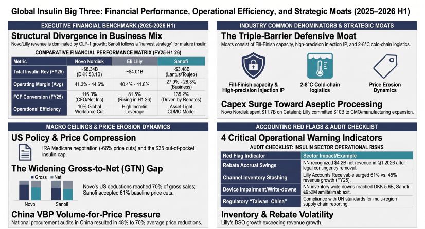 Global Insulin Big Three: Financial Performance, Operational Efficiency, and Strategic Moats (2025-2026 H1)