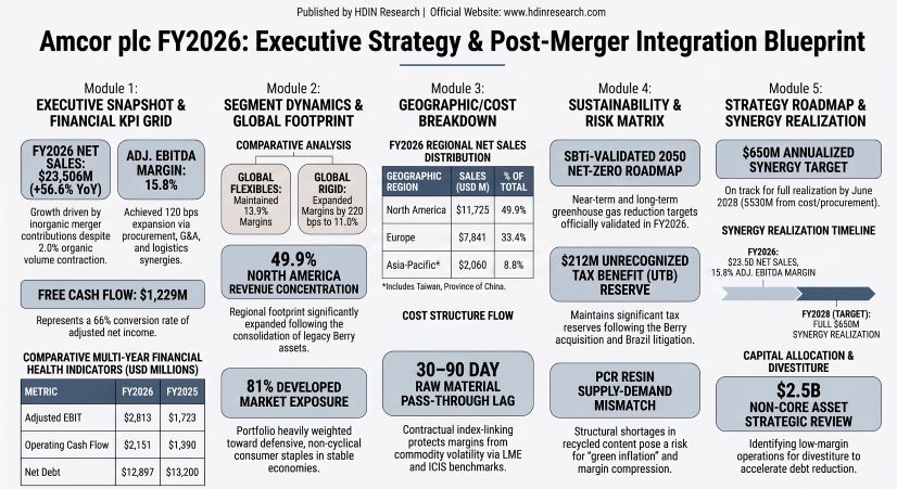 Amcor plc FY2026: Executive Strategy & Post-Merger Integration Blueprint
