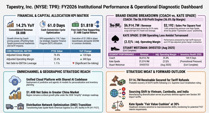 Tapestry FY2026 nstitutional Performance & Operational Diagnostic Dashboard