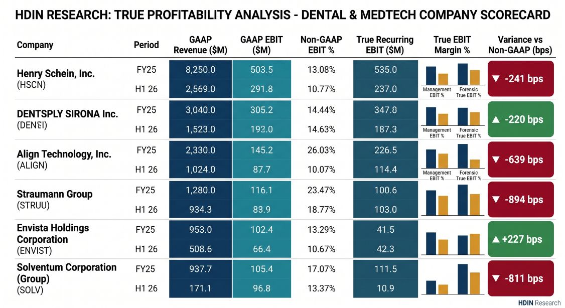 GAAP EBIT vs. Management Non-GAAP and Forensic Recurring EBIT Analysis: FY2025 and H1 2026