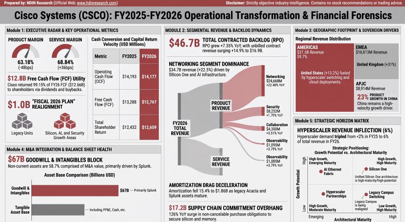 Cisco Systems (CSCO): FY2025-FY2026 Operational Transformation & Financial Forensics
