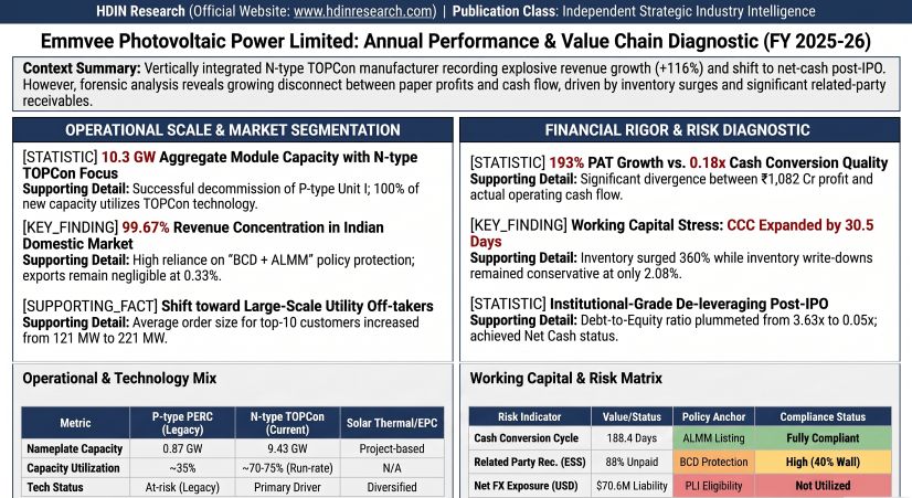 Emmvee Photovoltaic Power Limited: Annual Performance & Value Chain Diagnostic (FY 2025-26) 