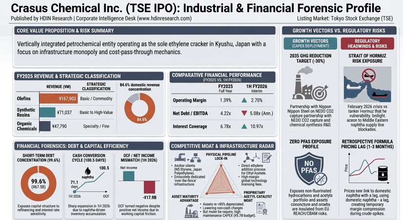 Crasus Chemical Inc (TSE IPO) Industrial & Financial Forensic Profile