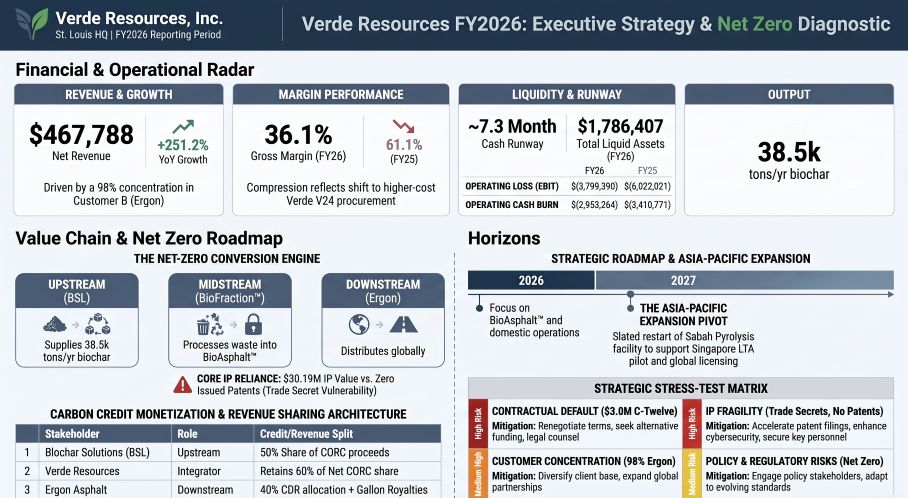 Verde Resources FY2026 Executive Strategy & Net Zero Diagnostic