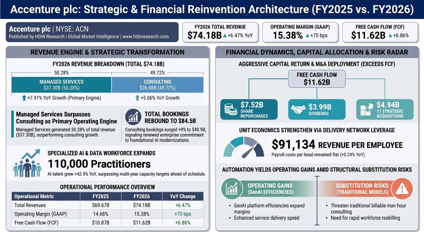 Accenture plc Strategic & Financial Reinvention Architecture (FY2025 vs FY2026)